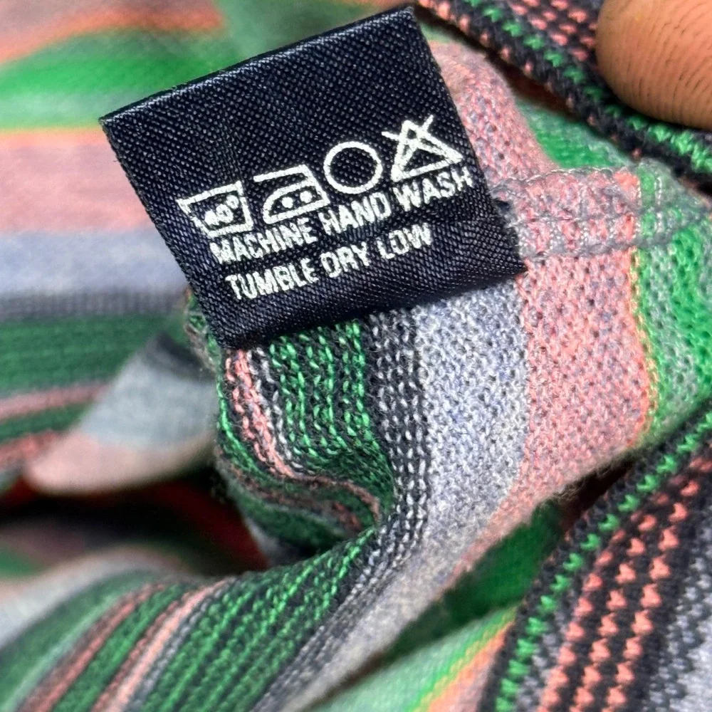 Polo Ralph Lauren Polo Casuals Striped Long Sleeve Shirt Green Pink XL Mens